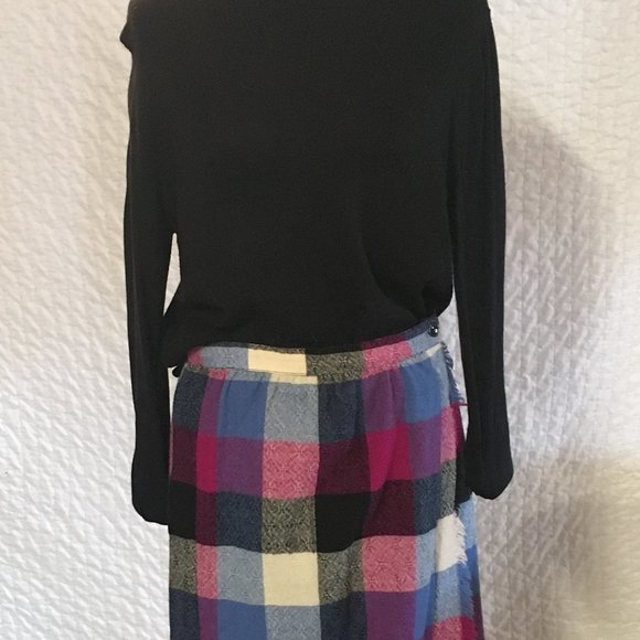 Vintage Wrap Plaid Skirt by Schrader Sport - Picture 5 of 6
